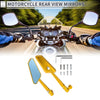M8/M10 Motorcycle Rear View Mirrors Prismatic Gold Tone Aluminum Alloy