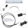Motorcycle 51.18 10mm ID Motorcycle Brake Line Hose Cable Silver Tone