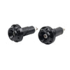 Black Motorcycle 7/8'' 1'' Handlebar Grips & End Cap Plug