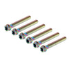 Motorcycle Bike 6pcs M8x60mm Titanium Torx Head Flange Screws