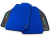 Ferrari 488 Spider - Carbon Fiber Leather Blue Floor Mats (2015-2020)