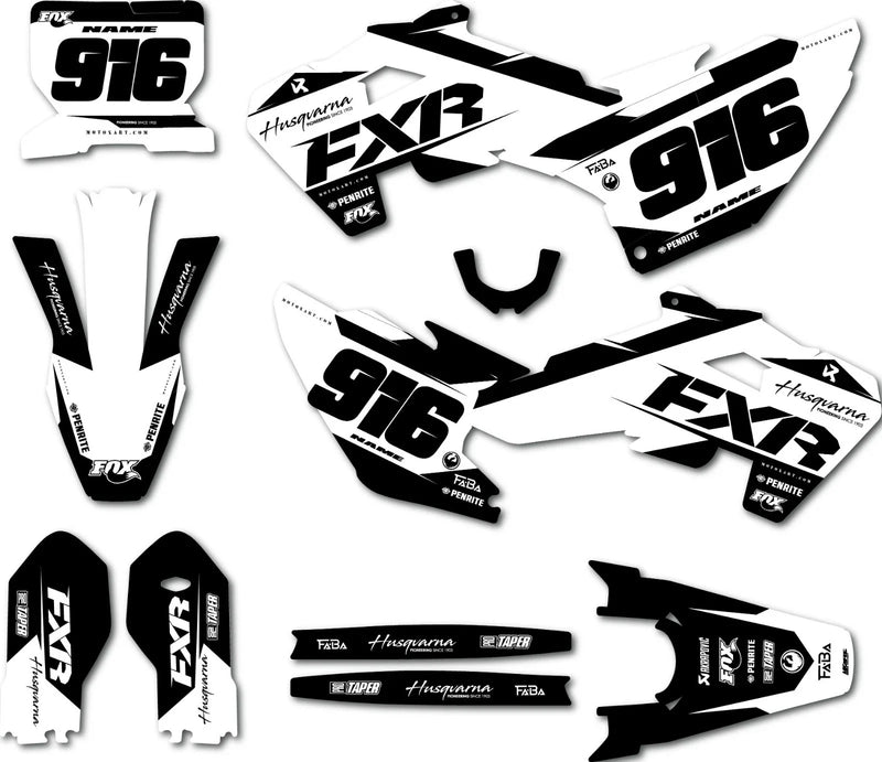 Husqvarna TC 85 2025 BURN Style Stickers Custom Graphic Kit