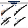 Toyota Aygo AB10 2 x Front Rear Windscreen Wiper Blades (2005–2014)