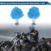 Motorcycle Decoration / 2 x Blue Plush Iron Helmet Accessories