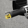 Universal Motorcycle Pair 17mm Hand Grips End Caps Plug Gold Tone