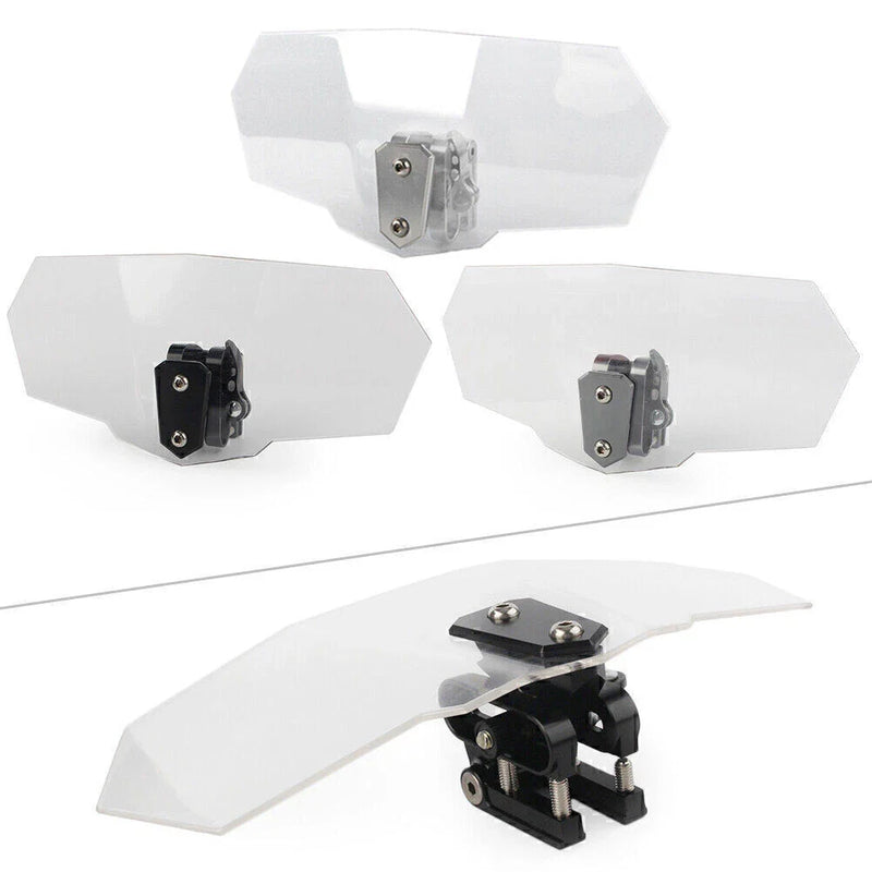 Universal Clear Adjustable Windshield Extension Spoiler Deflector (N/A)