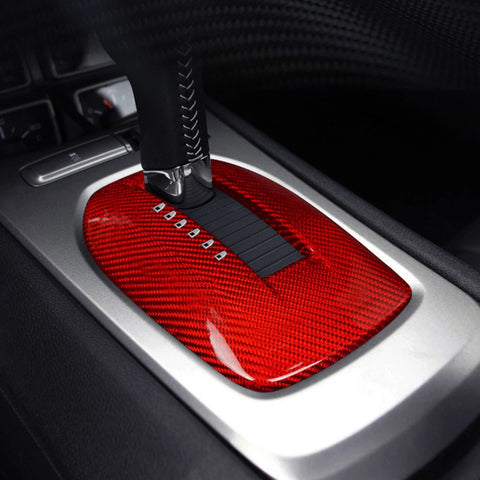 Chevrolet Camaro 1 x Red Carbon Fiber Gear Shift Panel Cover (2010-2015)