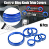 Ford Bronco 6 x Blue Aluminum Alloy AC Control Knob Covers (2021-2022)