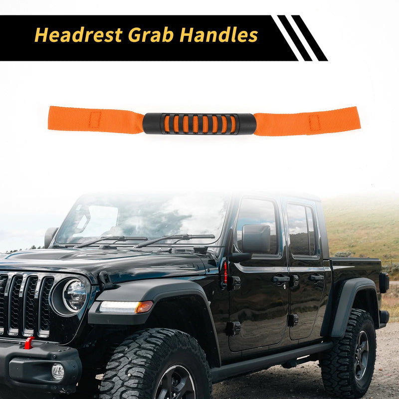 Jeep Wrangler (2011-2023) - Orange 2 x Headrest Grab Handles