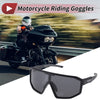 Motorcycle Riding Goggles Black Lens Black Frame PC Shades Glasses