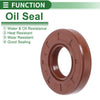 Make Model Oil Seal 22x45x8mm Brown 5 Pcs