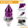 Motorcycle Universal M6 License Plate Screws Cover 45mm Purple 4 Pcs