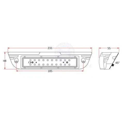 LED Flood Light Dual Colour White/Red with Anti-bug Light Mako Series