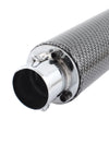 Motorcycle Exhaust Muffler Pipe 2" Inlet Dia Round Tip Tail 35cm Length