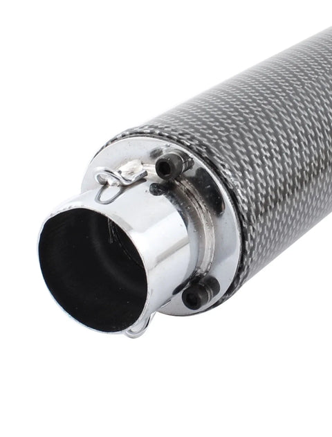 Motorcycle Exhaust Muffler Pipe 2" Inlet Dia Round Tip Tail 35cm Length