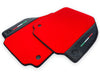 Ferrari F8 Tributo (2020-2023) - Carbon Leather Tailored Red Floor Mats