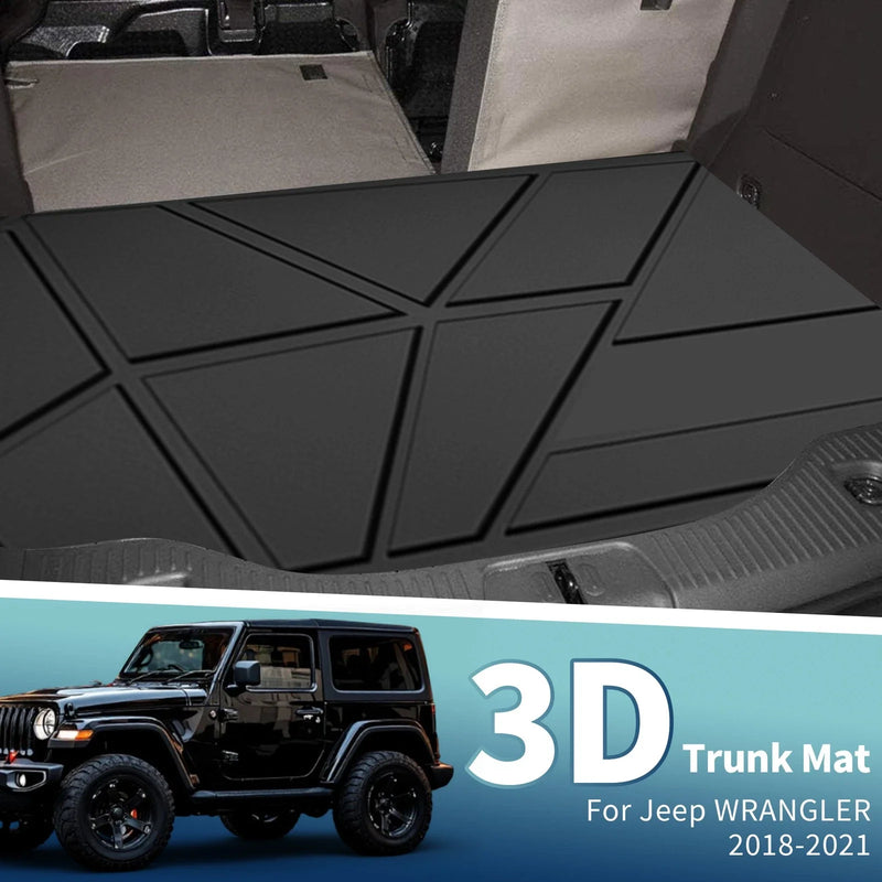Jeep Wrangler 2 Door Flat Face Cargo Liner Rear Trunk Mat (2018-2021)