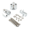 BMW R 18 Classic Chrome Handlebar Risers Lift Clamp Adapters (2022-2023)
