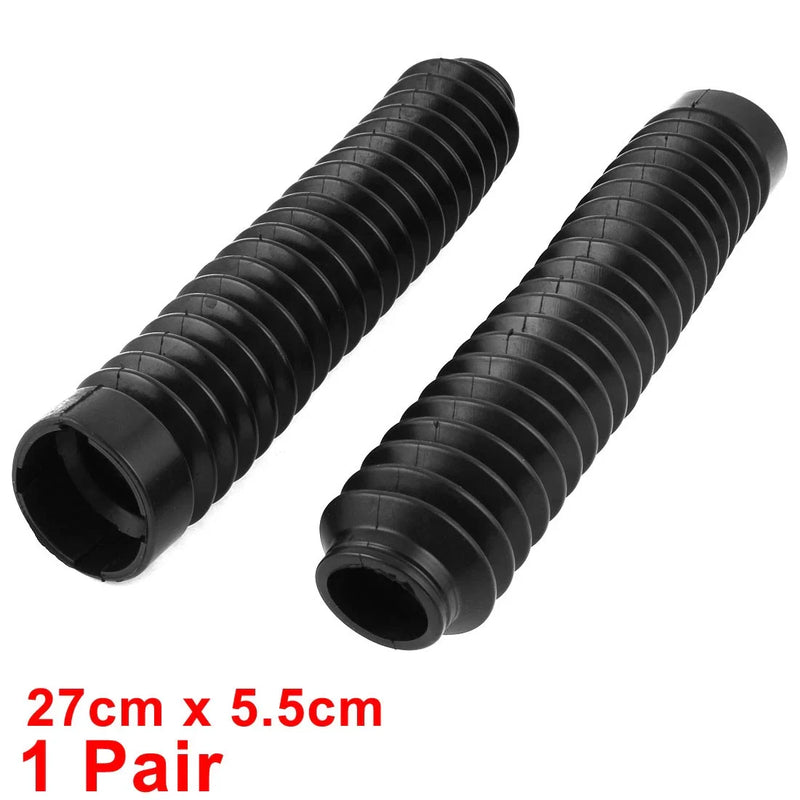 Pair 26cm Motorcycle Front Fork Cover Shock Absorber Dust Rubber Cover Black