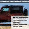 Jeep Wrangler 2-Door 3 x Black Door Handle Trim Covers (2007-2018)