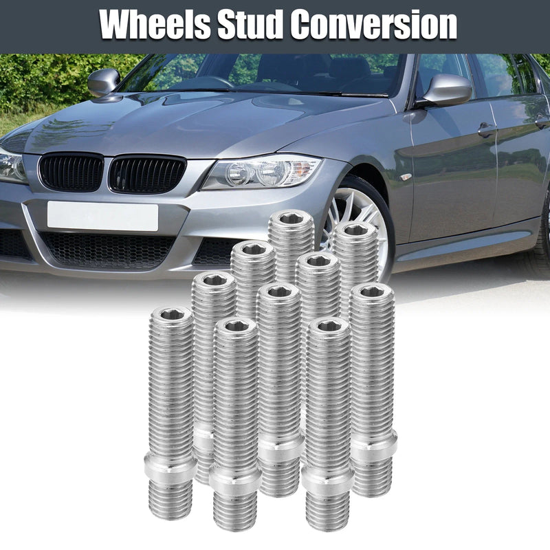 BMW Silver Tone 10 x 58mm M12x1.5 wheel stud