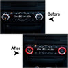 Mazda 3, CX-5 3 x Red AC Climate Control Knob Ring Covers (2014-2019)