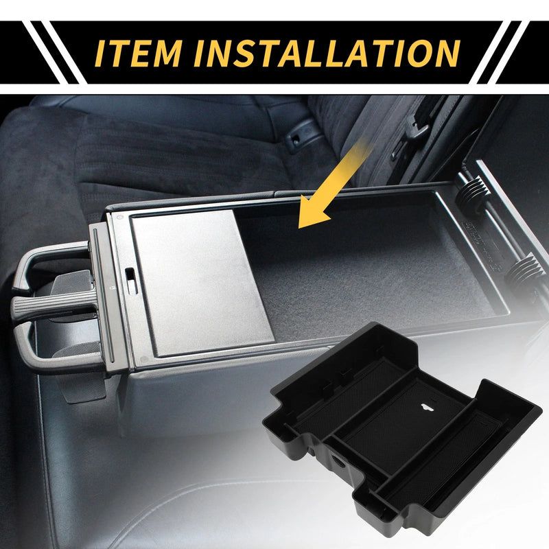 Chevy Silverado for GMC Sierra 2500 Black Full Center Console Organizer Tray