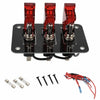 Car Boat RV Marine 3 Gang Toggle Rocker Switch Panel with LED