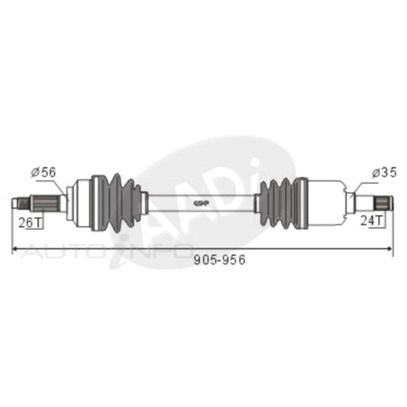 Mazda 323 BG 4cyl 1.6L 1.8L RH CV Shaft (1989-1994)