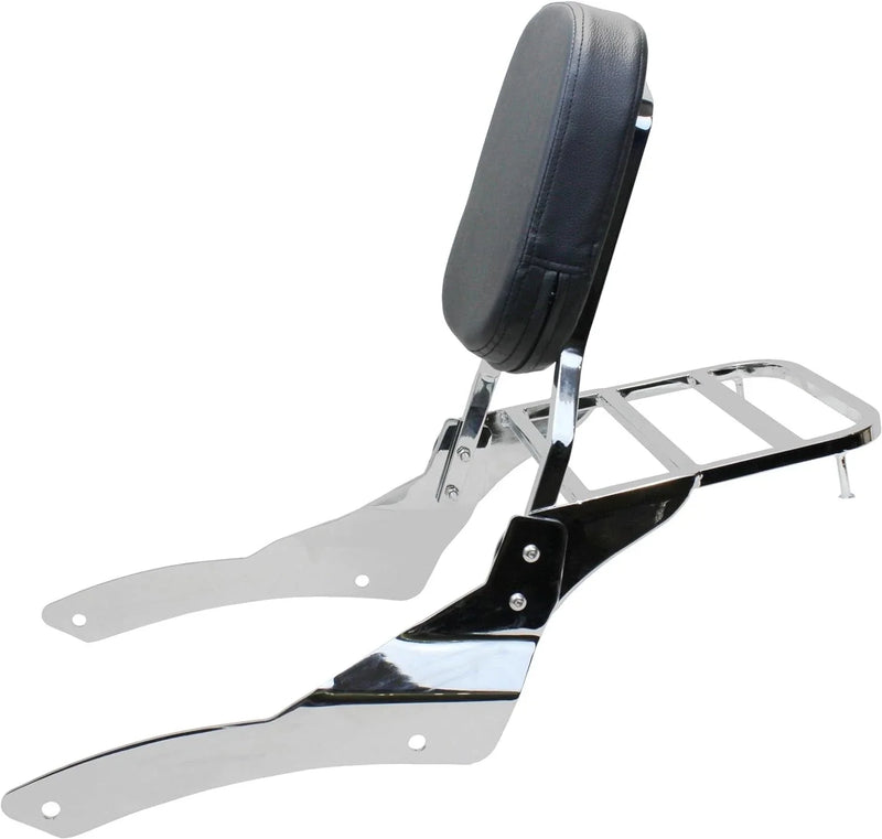 Yamaha Vstar 650 400 Classic Chrome Backrest Sissy Bar Luggage Rack (98-18)