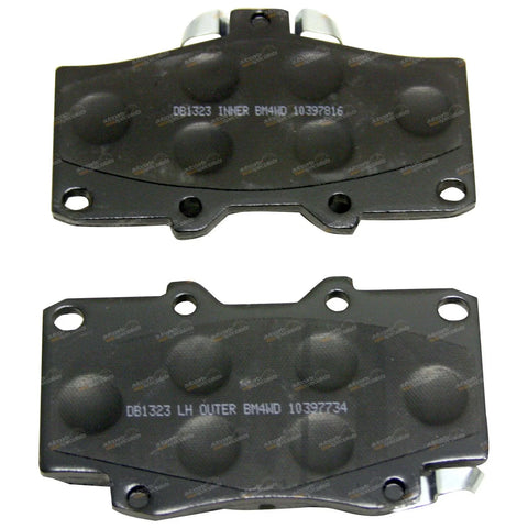 Toyota Prado Front Slotted Disc Brake Rotors + Pads (1996-2002)