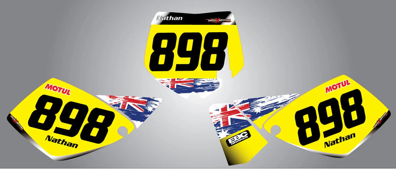 KTM 65 Aussie Pride Custom Number Plate Graphics (2002-2008)