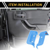 Jeep Wrangler JL JLU (2018-2024) Light Blue Rear Door Latch Lock Cover Trim