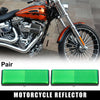 Motorcycle Rectangle Screw Mount Warning Reflector 1 Pair 5mm-6mm