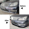 Mercedes Benz C Class W204 S204 Black Front Bumper Spoiler (2011-2014)
