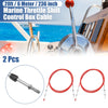 Boats 2 x Marine Throttle Shift Control Box Cable with Clevis Red