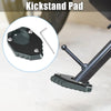 KAWASAKI Black Silver Tone 1 Set Aluminum Alloy Motorcycle Kickstand Pad