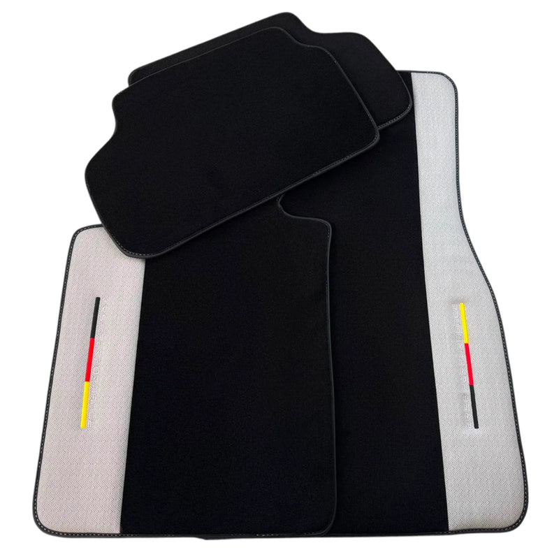 Rolls Royce Wraith (2013-2023) - Gray Leather AutoWin Black Floor Mats