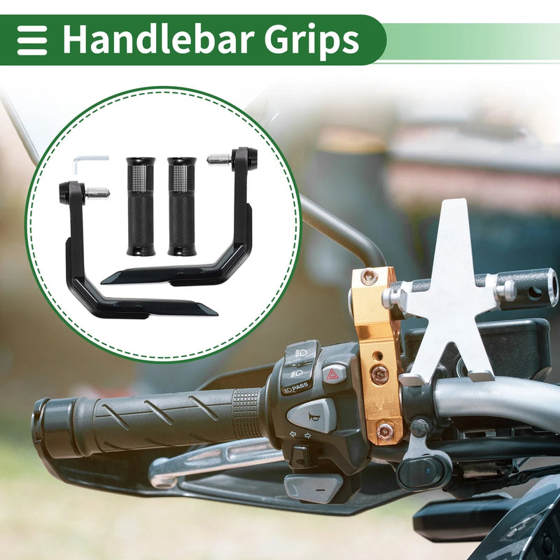 Handle Bar Throttle Aluminum Black Motorcycle Grips Cover Kit