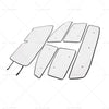 Ford Ranger 6 x Car Sunshade Window Visor (2015-2024)