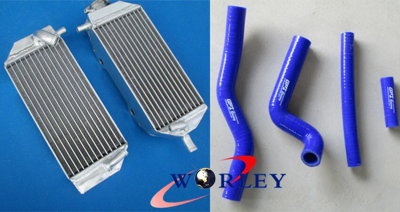 Suzuki RM125 Aluminum Radiator + Silicone Hose (2001-2008)