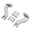 Harley Touring (1993-2025) Black / Chrome Rear Passenger Foot Peg Mounts