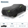 Dodge Challenger 2008-2023 with Zipper, Black Waterproof Car Cover