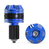 Motorcycle / Scooter - Blue Aluminum Handlebar Grips & Bar End Cap Plugs