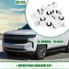 Chevrolet Avalanche White 20 Pcs Rocker Panel Clips (2007-2013)