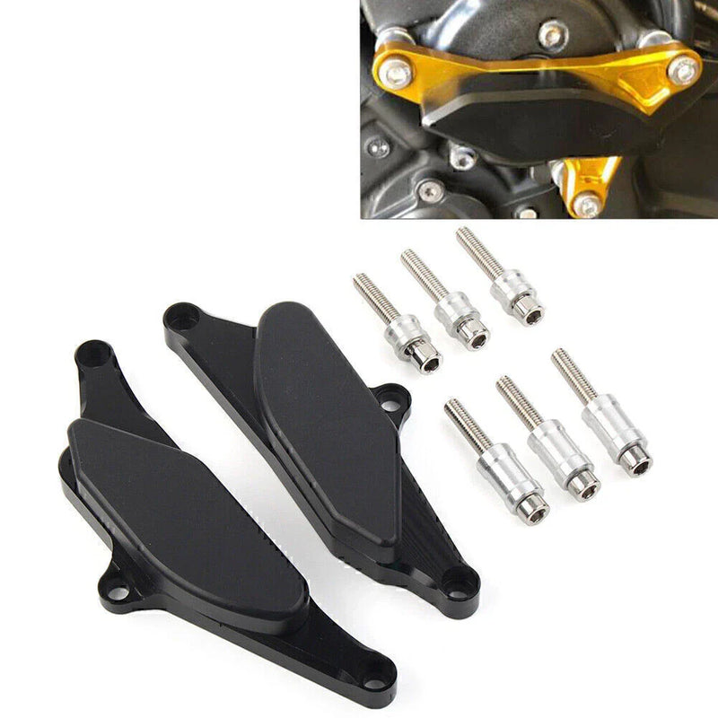 Yamaha Vmax 1700 Black Engine Slider Crash Protector Pads (2009-2018)