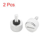 Harley Davidson 2pcs Silver Tone 6mm Thread Dia Seat Bolt Screw