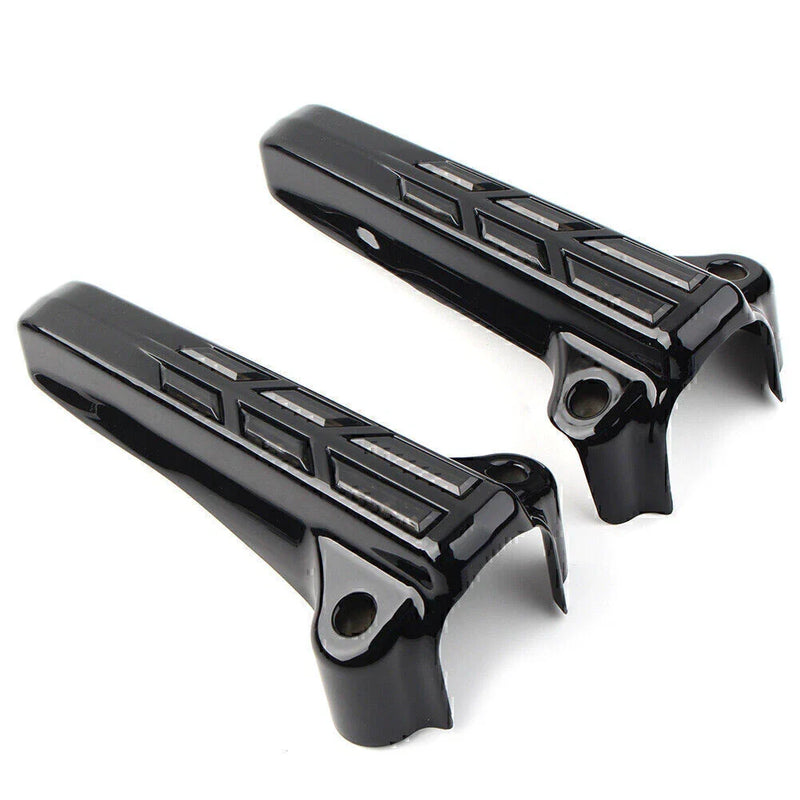 Harley FLHR FLHTK FLHX Front Lower Fork Leg Covers LED Smoke Light (14-20)