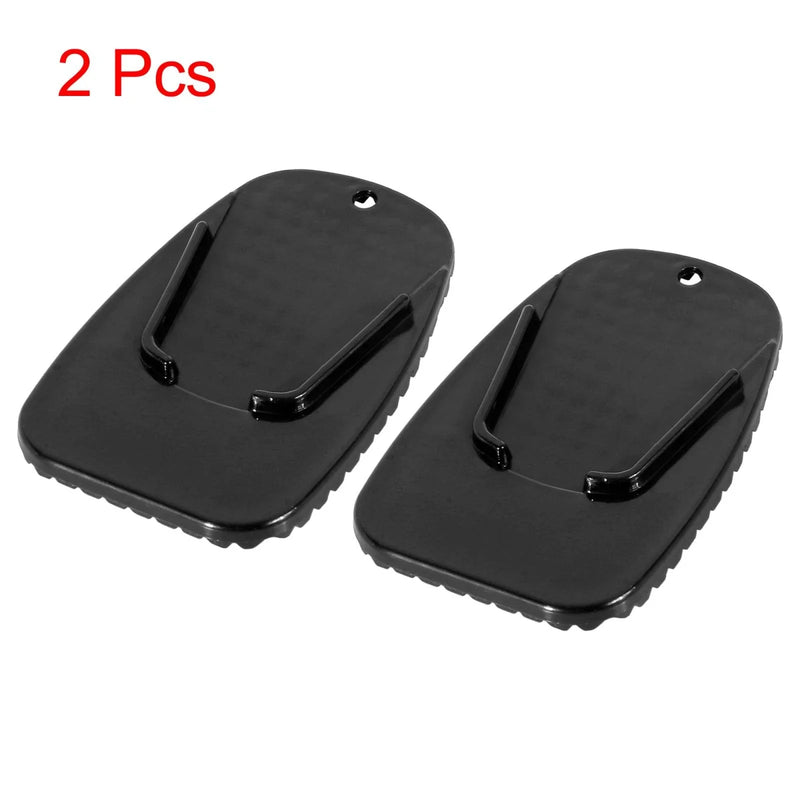 Motorcycle 2 x Kickstand Support Plate Pad Side Stand Extension Pad Black