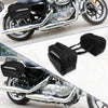 Pair Motorcycle Saddlebag Luggage Bag Adjustable Buckles Faux Leather Black